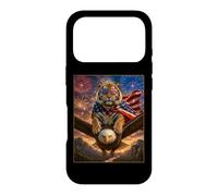 Carcasa para iPhone 17 Pro Tiger on Bald Eagle - Gafas de Bandera Estadounidense de EE. UU