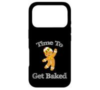 Carcasa para iPhone 17 Pro Time To Get Baked, Funny Christmas New Year Cartoon Kawaii