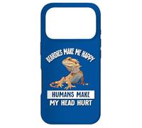 Carcasa para iPhone 17 Pro Tiny Dinosaur Humans Hurt Head Happy Bearded Dragon Lover
