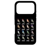 Carcasa para iPhone 17 Pro Tipos de Colibríes Coloridos Gráfico de Especies de Colibr