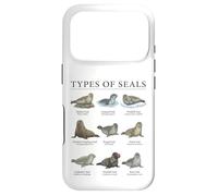 Carcasa para iPhone 17 Pro Tipos De Sellos Gráfico Biología Marina Animales Oceánicos Diagrama