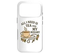 Carcasa para iPhone 17 Pro Todo lo Que Necesito es té y mi Rosario - Oración Católica