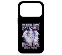 Carcasa para iPhone 17 Pro Touching Grass ISN’t Enough Gato Meme Humor Protesta