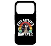 Carcasa para iPhone 17 Pro Tri Color Retro Vintage Mens Best Cavalier Dog Dad Ever