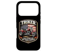 Carcasa para iPhone 17 Pro Triker Life Is Better On Three Wheels Motorbike Biker USA