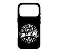 Carcasa para iPhone 17 Pro Triple Blessed Grandpa of Three Abuelo Orgulloso -