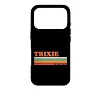 Carcasa para iPhone 17 Pro Trixie Retro Personalizado Nombre Vintage Rayas