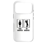 Carcasa para iPhone 17 Pro Trompeta con Texto en inglés Your Daughter My Daughter Dad Mom Funny Trompet