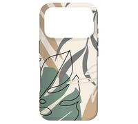 Carcasa para iPhone 17 Pro Tropical Botanical Beige Brown Exotic Minimalist Abstract