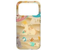Carcasa para iPhone 17 Pro Tropical Summer Sandy Beach Dogs Cute Caniche Chihuahua Puppy