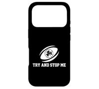 Carcasa para iPhone 17 Pro Try and Stop Me, Jugador de Rugby, aborda Deportes de Scrum