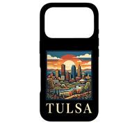 Carcasa para iPhone 17 Pro Tulsa Oklahoma Retro Vintage Horizonte Río Art Deco Monumento