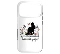 Carcasa para iPhone 17 Pro Turn The Page Books & Cats Black Cat Women Floral Book Lover