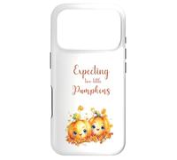 Carcasa para iPhone 17 Pro Twins Pregnancy Expecting Two Little Pumpkins Halloween Fall
