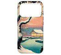 Carcasa para iPhone 17 Pro Ukiyo E Invierno Zen Snowfall at The Zen Pavilion Paisaje