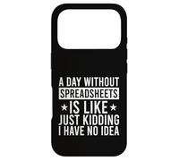 Carcasa para iPhone 17 Pro Un día sin Hojas de cálculo como Broma, no Tengo Idea