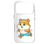 Carcasa para iPhone 17 Pro Un hámster con Diadema y Pantalones Cortos Que está Corriendo