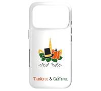 Carcasa para iPhone 17 Pro Unicornio Agradecido Agradecido de otoño peregrino de Acción de Gracias Unicornios