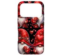 Carcasa para iPhone 17 Pro Unique Valentines GNOME Graphic For Women Floral Rose Heart