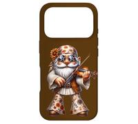 Carcasa para iPhone 17 Pro Unique Violin GNOME In Boho Hippie Pants Groovy Flower Power