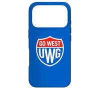 Carcasa para iPhone 17 Pro University of West Georgia UWG Wolves Go West Shield Logo