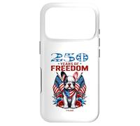 Carcasa para iPhone 17 Pro USA 250th Anniversary Celebra Cool Patriotic Boxer Puppy