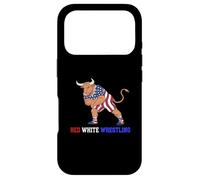 Carcasa para iPhone 17 Pro USA Bull Wrestling Red White Wrestling