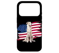Carcasa para iPhone 17 Pro USA Flag 4th July Fourth American Borzoi Dog Lover