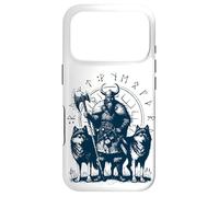 Carcasa para iPhone 17 Pro Valhalla Odin Rune Circle Lobos Guerreros Vikingos nórdicos