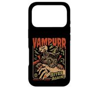 Carcasa para iPhone 17 Pro Vampurr Bites Again! Funny Cat Halloween Vintage Graphic
