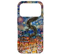 Carcasa para iPhone 17 Pro Van Gogh Noche Estrellada Vidriera Año Nuevo Lunar Chino