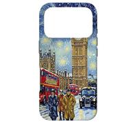 Carcasa para iPhone 17 Pro Van Goghs Londres BigBen Noche Invierno Autobuses Óleo Arte