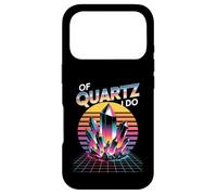Carcasa para iPhone 17 Pro Vaporwave Crystal Juego de Palabras de Cuarzo I Do Geologist Humor Fun