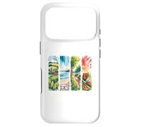 Carcasa para iPhone 17 Pro Verano al Aire Libre Acuarela escenas Granja Playa Parque