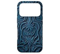Carcasa para iPhone 17 Pro Verde Azulado Victoriano Art Nouveau Acanthus Peonías Orquídeas Flor