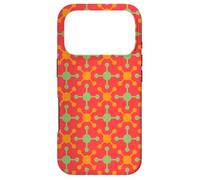 Carcasa para iPhone 17 Pro Vermilion Green Mango Square Molecule Round Dots Pattern