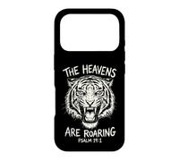 Carcasa para iPhone 17 Pro Versículo de la Biblia The Heavens Are Roaring Tiger