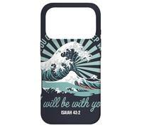 Carcasa para iPhone 17 Pro Verso bíblico Aguas Profundas Isaías 43:2 Fuerza