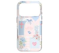 Carcasa para iPhone 17 Pro Verso bíblico Rosa Pastel Cristiano fe Religiosa Floral