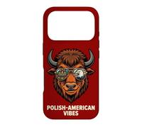 Carcasa para iPhone 17 Pro Vibras Polaco-Americanas Cool Bison Herencia Popular polaca