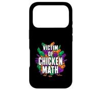 Carcasa para iPhone 17 Pro Victim of Chicken Math Funny Backyard Poultry Farmer