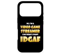 Carcasa para iPhone 17 Pro Video Game Streamer Idgaf Costume Gaming IRL Streaming Games