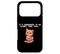 Carcasa para iPhone 17 Pro Video Gamer Dangerous Orange Tabby Cat Lover