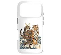 Carcasa para iPhone 17 Pro Vintage Anime Samurai Gato en Guerrero Tigre Japonés Otaku