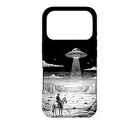 Carcasa para iPhone 17 Pro Vintage Cowboy UFO Encuentro Retro Western Desert Country