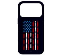 Carcasa para iPhone 17 Pro Vintage Cricket Player American Flag 4th of July,Cricketer