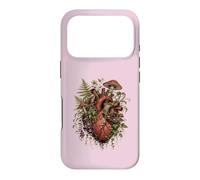 Carcasa para iPhone 17 Pro Vintage Dark Academia Hongo Helecho Botánico Corazón