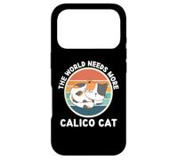 Carcasa para iPhone 17 Pro Vintage El Mundo Necesita más Calico Cat Retro Gats Lover