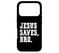 Carcasa para iPhone 17 Pro Vintage Faith Jesus Saves Bro Christian Religious Believe