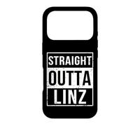 Carcasa para iPhone 17 Pro Vintage Funny Straight Outta Linz Upper Austria Austrian